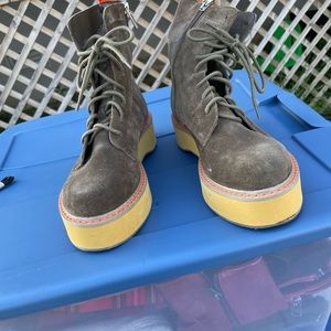 Urban Outfitters green boots